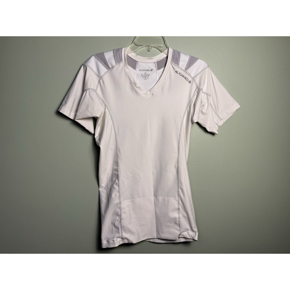 Alignmed Men’s Pullover Poster Shirt Size L White Short Sleeve